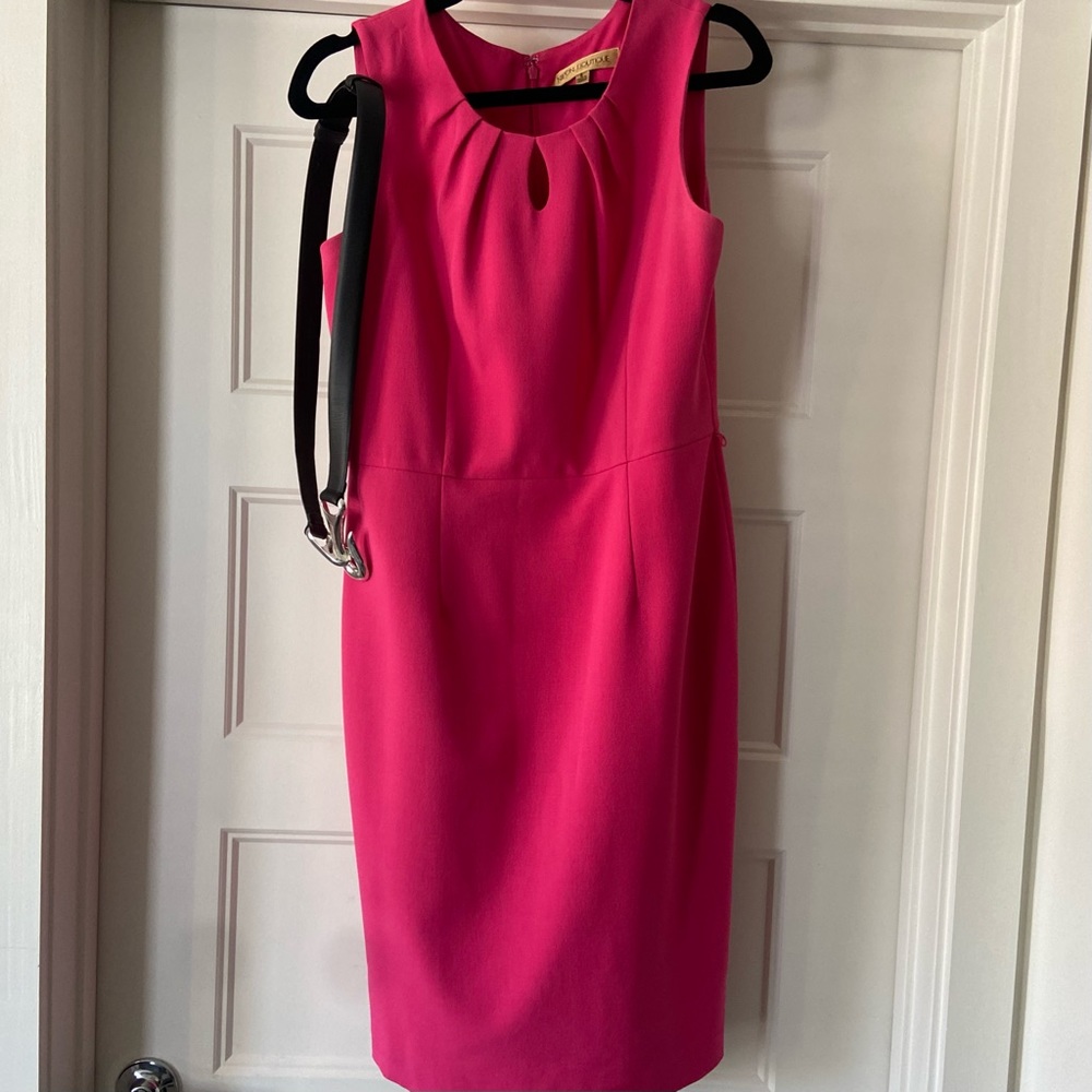 Nipon Boutique pink sheath dress with added belt